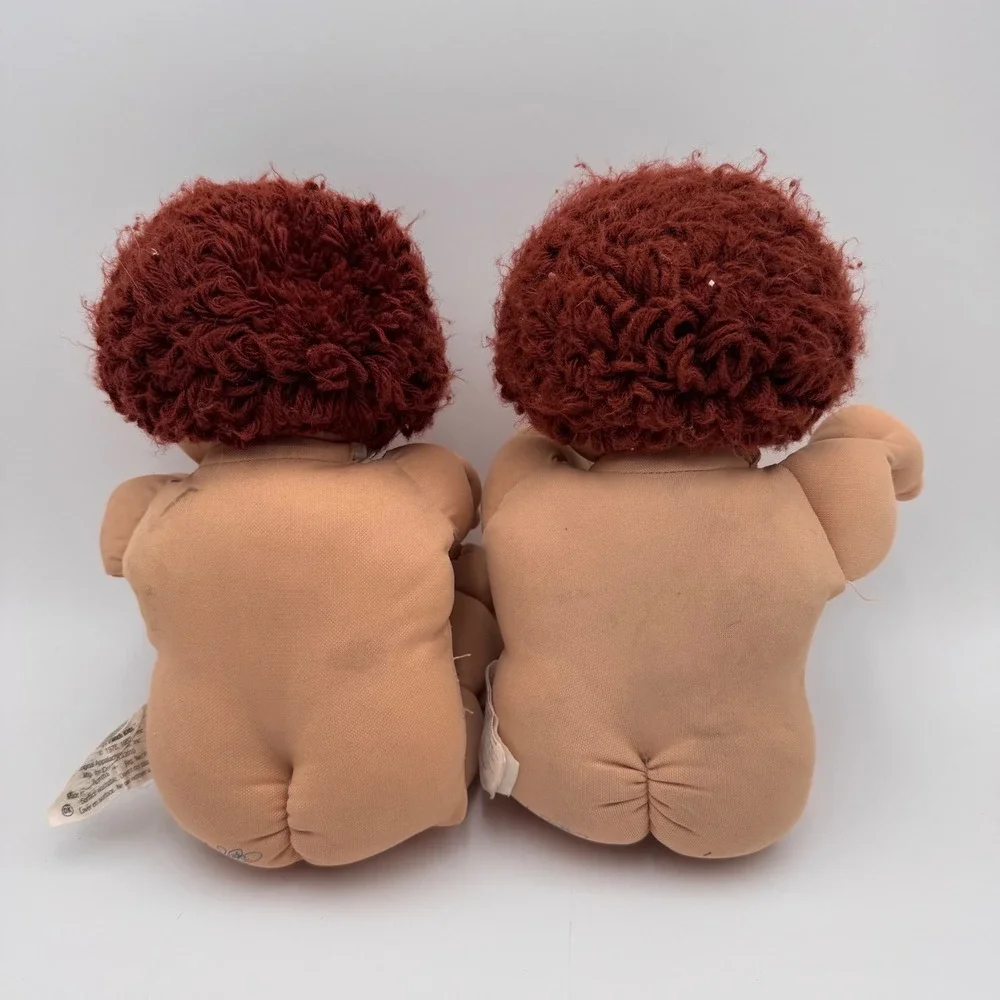 Vintage 1982 Cabbage Patch Kids Dolls Coleco Red Hair Brown Eyes Boy Set of 2